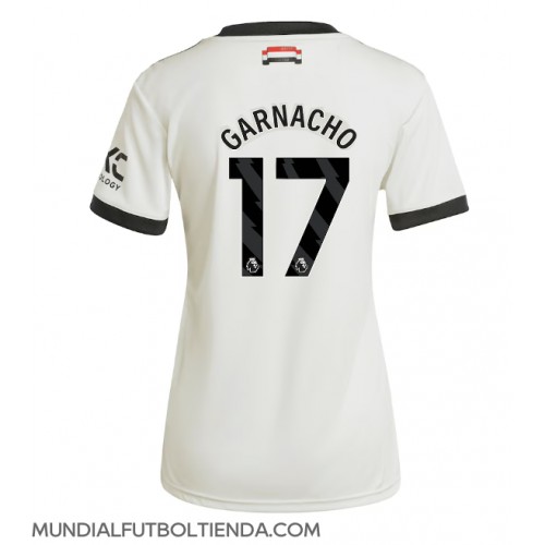 Camiseta Manchester United Alejandro Garnacho #17 Tercera Equipación Replica 2024-25 para mujer mangas cortas